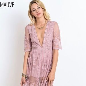 NEW mauve maxi dress romper